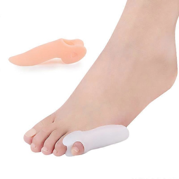 1 Förpackning Gel Tåseparerare, Tådistanser, Enkelring Tåseparerare för Hallux Valgus, Överlappande Tår, Ortopediska Inlägg och Distanser (Klar) Lilla Fot Hallux Valgus