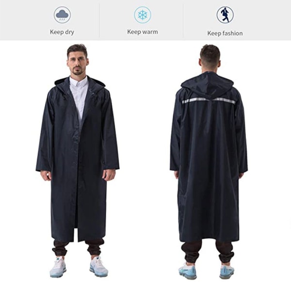 #Regnponcho Unisex Återanvändbar Transparent Regnrock Bärbar#
