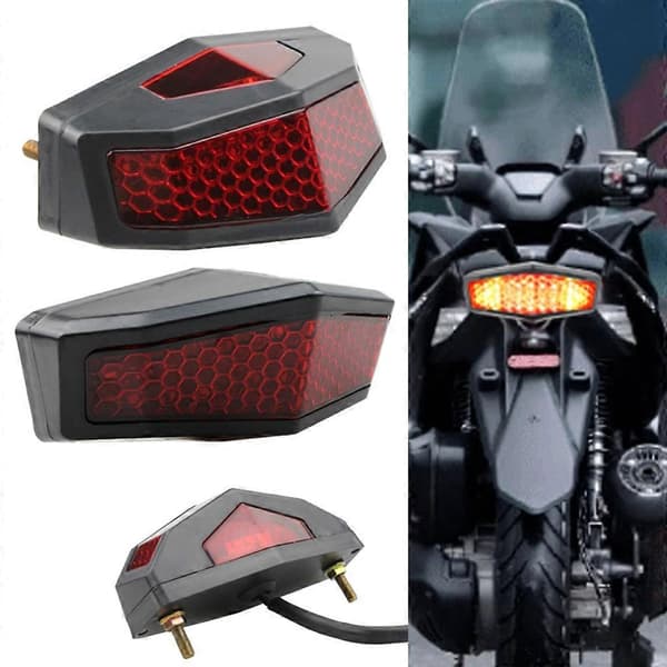 LED 12V Bremselys Stoplys Nummerpladelygte Rød Til ATV Offroad Motorcykel