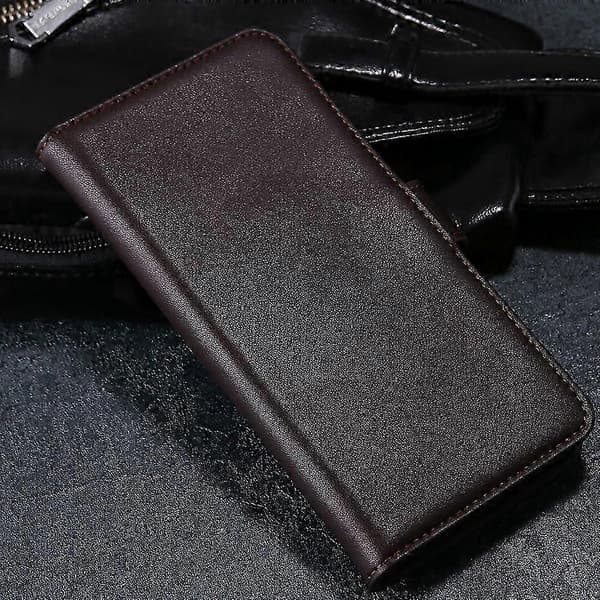 Ægte Split Læder Wallet Stand Flip Cover til Samsung Galaxy J6 (2018)