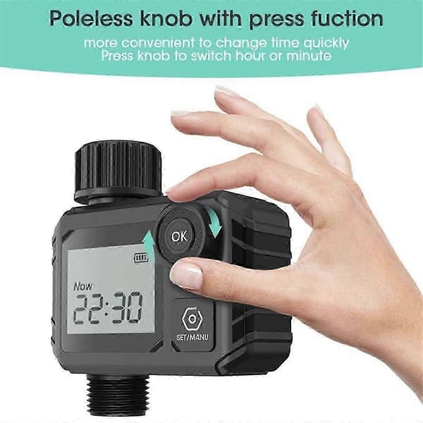 Stor Skärm Trädgård Vattentimer Bevattningskontroller Digital Programmerbar Kran Vattning