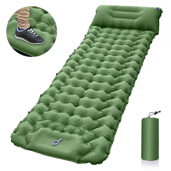 #Sovemadras Camping Oppustelig 9 cm Tyk Luftmadras Camping#