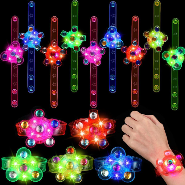 #Pakke med 7 LED-lys armbånd til børn Fødselsdagsgaver godbidder#