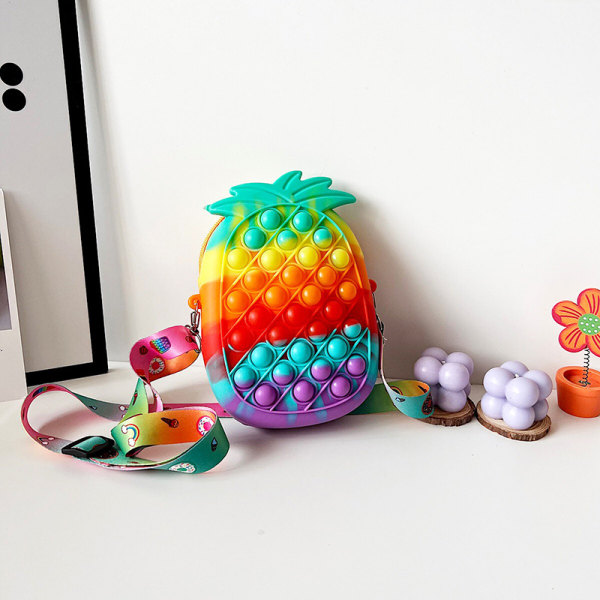 #Pop It-väska med Fidget Toy-paket, Pop It-handväska för flickor, Pop It-väska för#