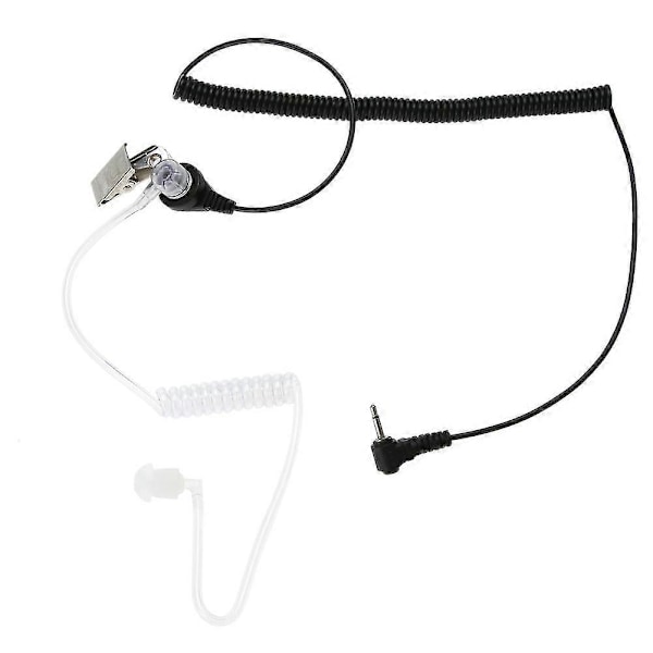 1-pin 2,5 mm skjult akustisk tube-ørepropp 2-veis radioer for ICOM med ekstra myk plastørepropp
