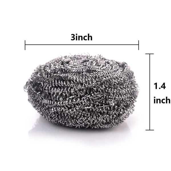 /#/6 Pack Rostfria Svamp, Skrubbsvamp, Stålull/#/