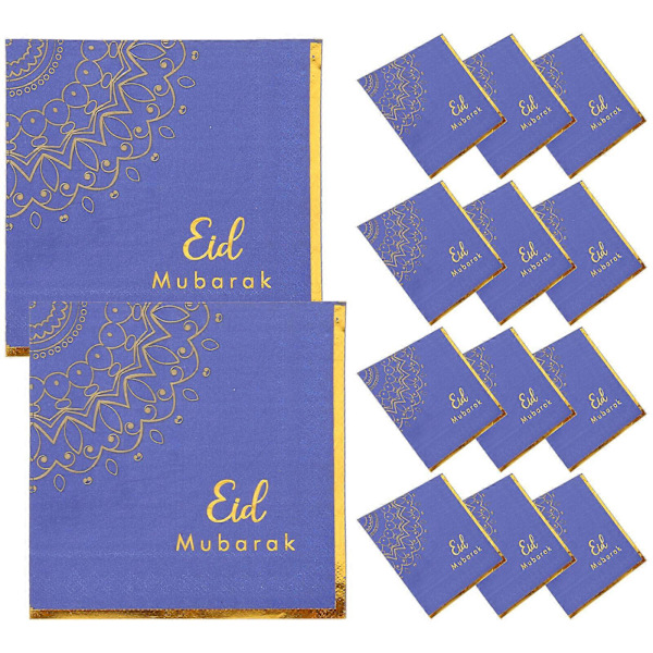 32 stk. Eid Fest Bruk Papirservietter Festival Fest Bordplate Dekorativt Papir Multifunksjonell Papirserviett