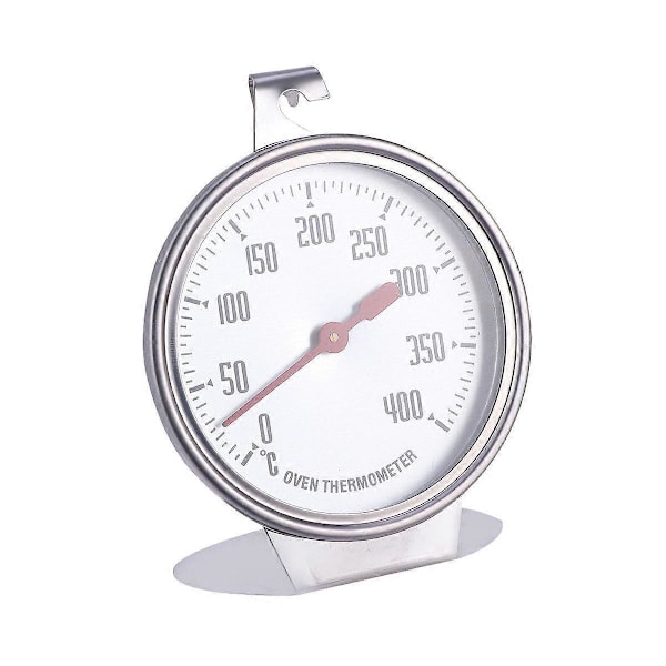 0-400 Ugnstermometer i rostfritt stål, kök, direktavläsning, ugnstermometer (Enkel urtavla)