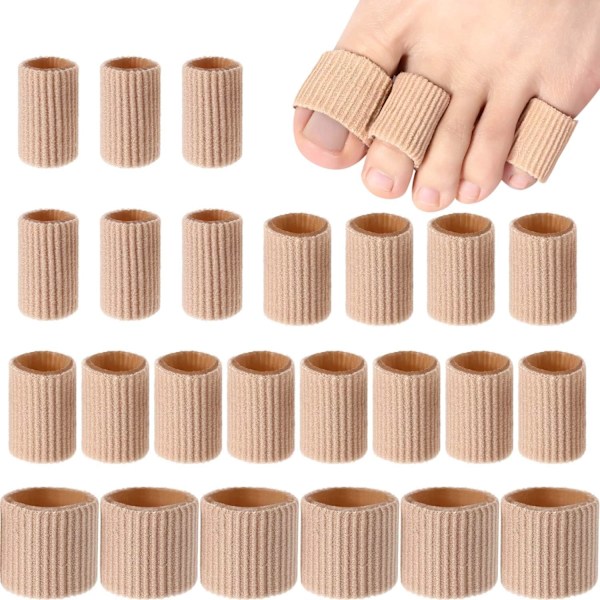 *24 stk. tåpude rør 0,98 tommer tåmuffer blød gel majs Cu*