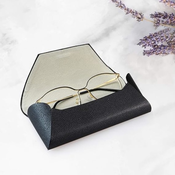 Hard Shell Eyeglasses Case, Bærbart PU læder solbrilleetui