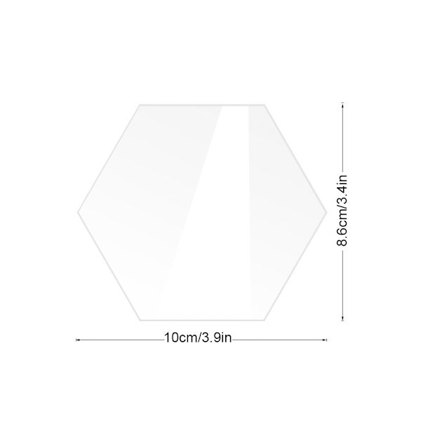 #Hexagon Akryl Bordskilte med Fod - Stor, Bryllupsbordskilt#