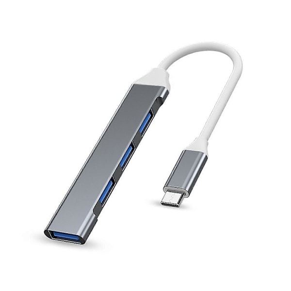 Multifunktionell Dockningsstation 4 Port USB-C Hub Plug And Play Höghastighetsdataöverföring Typ-C/USB3.0 till USB2.0 Multi Splitter Adapter Laptop Tillbehör