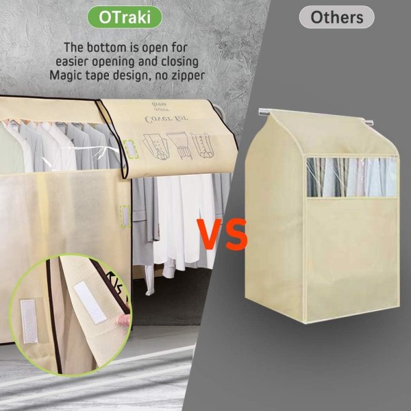 Plastpåse för kläder Transparent Fönster Dammskydd Klädöverdrag Univer