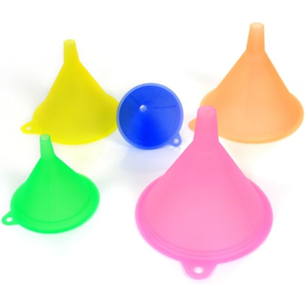 Rainbow Color Kitchen Funnel Set - 5 Kitchen Funnels (67, 83, 98