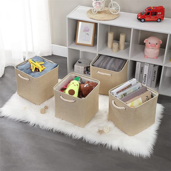 #Beige opbevaringskurv (28*28*28cm)#