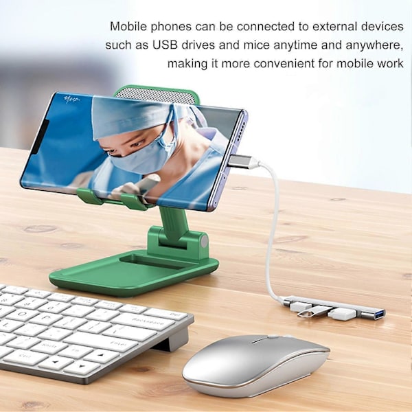 Multifunktionell Dockningsstation 4 Port USB-C Hub Plug And Play Höghastighetsdataöverföring Typ-C/USB3.0 till USB2.0 Multi Splitter Adapter Laptop Tillbehör