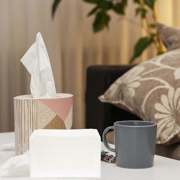 1 stk DIY Kleenexboksform Krystall Epoksyform Gjenbrukbare Silikonformer Serviett Holderform for Klasse Hjem