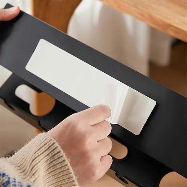 Kabelhåndtering under skrivebord med klemme, strømskinneholder, ingen boring, solid og romslig (hvit)