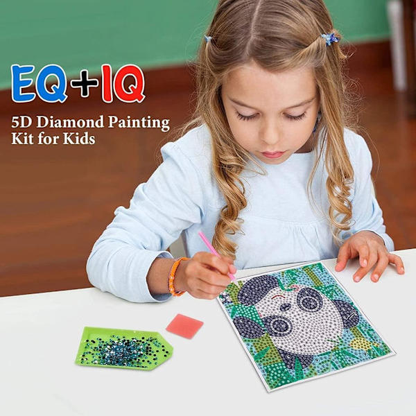5D Diamantmålning Efter Nummer Kit För Barn Full Borr DIY För Be