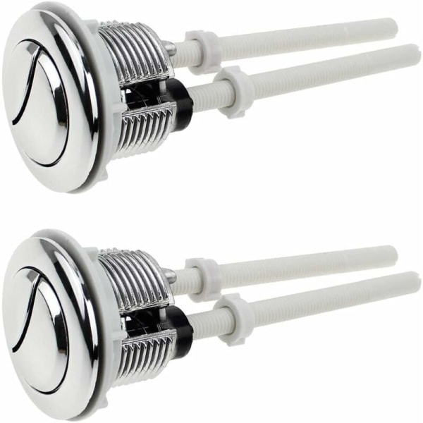 2Pcs 38mm Toilet Push Buttons Dual Flush Standard Button Chrome S