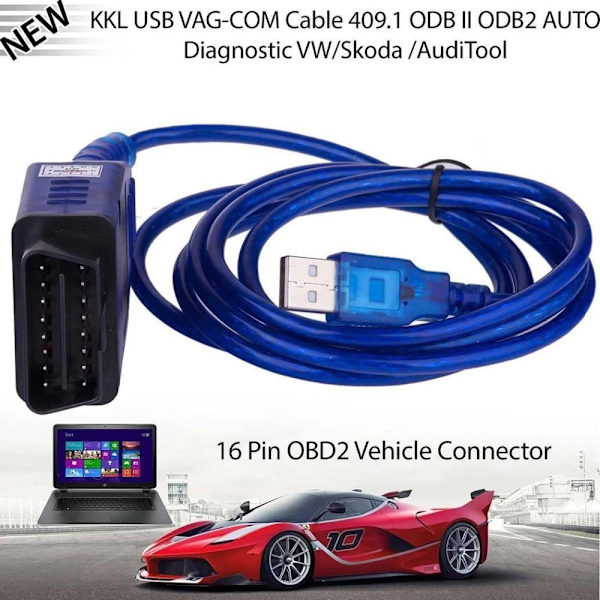 #VAG 409.1 VAG409 KKL UBS USB OBD-liitäntä KKL 409.1 OBD2 Diagnostiikkatyökalu - KKL OBDII Skanneri KKL 409.1 OBD-kaapeli#