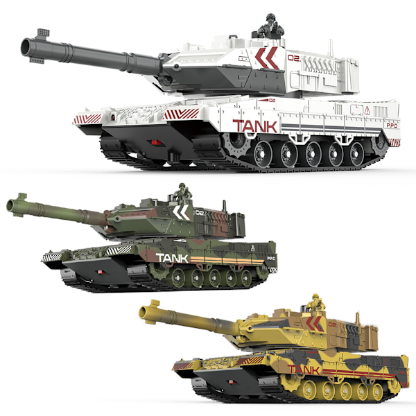 #Radiostyrd Tank för Pojkar Armétank Rök Ljus & Ljud#