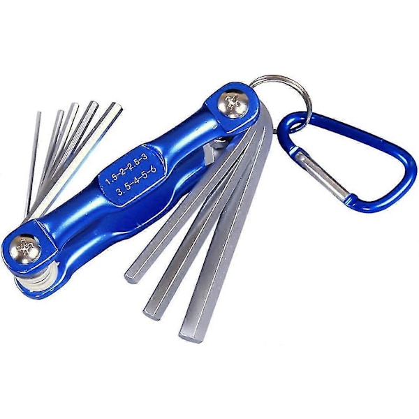 Sammenleggbart Unbrakosett Metrisk og Imperial Torx Hex Drivere Metrisk Torx Allen 8-delt Sett