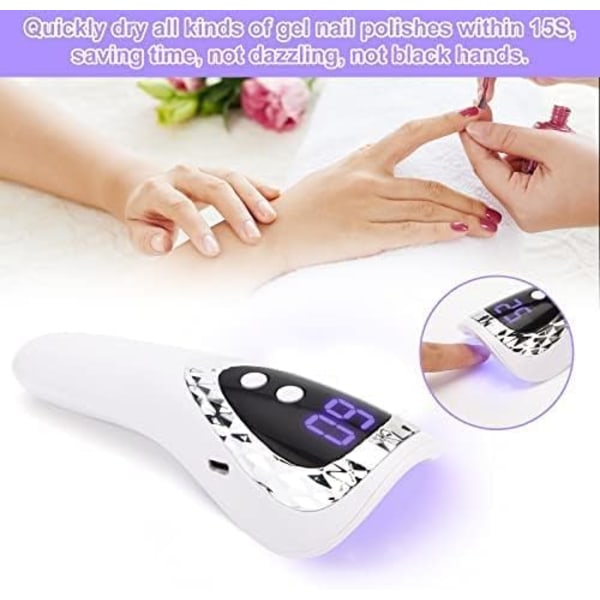 #Mini nagellampa UV LED-ljus bärbar, LCD-display#