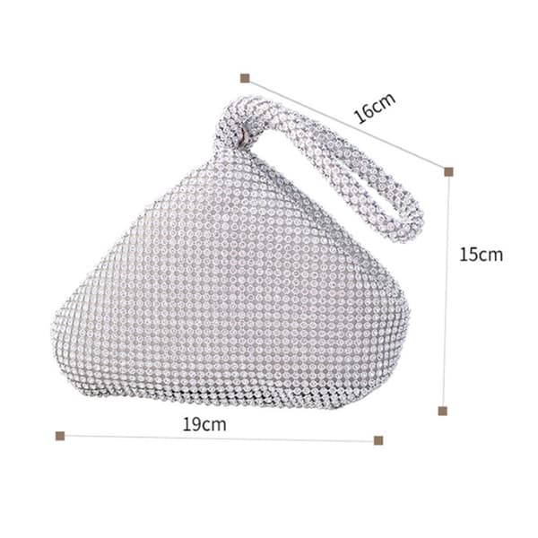 #Sort middagstaske med diamanter#