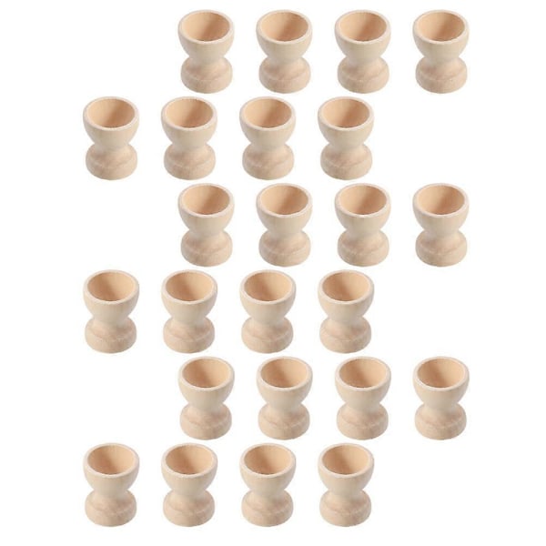 24 stk. Eggestativ i tre til påskeegg DIY Eggebrett Koppformede eggeholdere