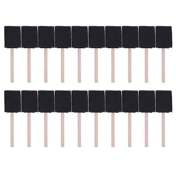 20 st Trähandtag Svamppenslar Set 5 cm Barn DIY Målningsverktyg Svampmålning Stipplare för Barn