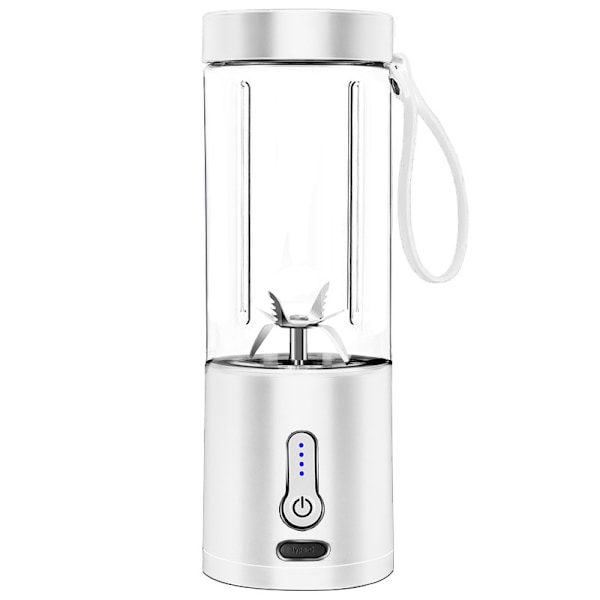 Hvid Bærbar Blender til Smoothies og Shakes, 530ML Mini Blender
