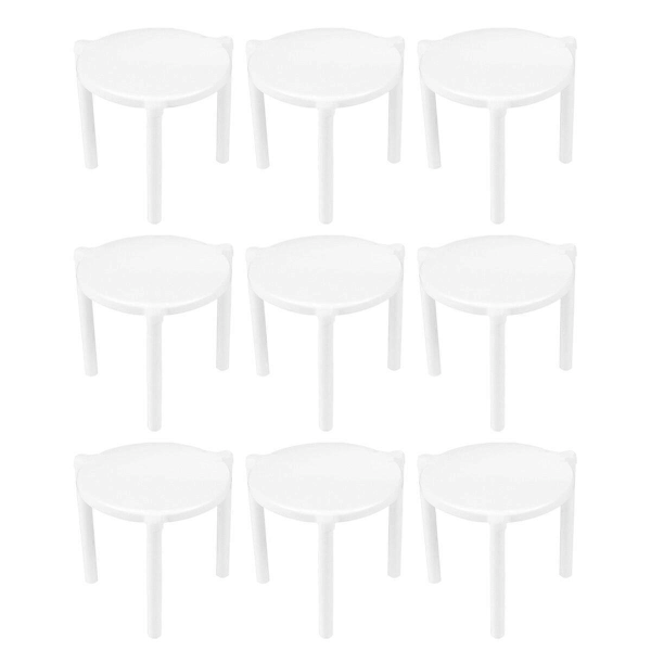100 stk. Pizza Saver Stativ Hvit Plast Tripod Stabel for Restaurantbeholder