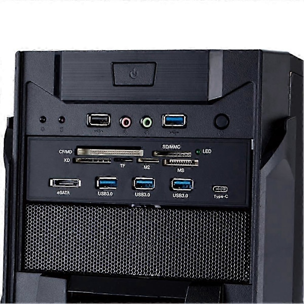 Multi-Port PC Frontpanel Internt USB3.0 eSATA Type-C TF SD Kortlæser Hub