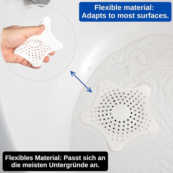 TPR Avloppsskydd för diskbänk, 14,5 x 14,5 cm, 4-pack