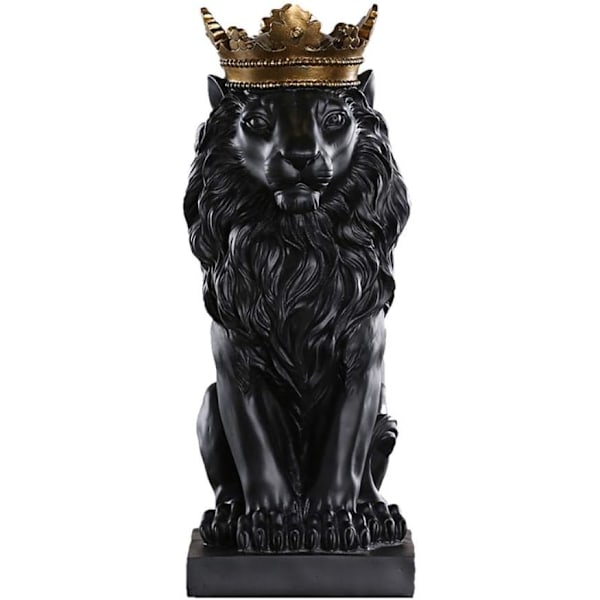 4 Farver Kreativ Guld Løvekrone Statue Dyrefigur Harpiks M