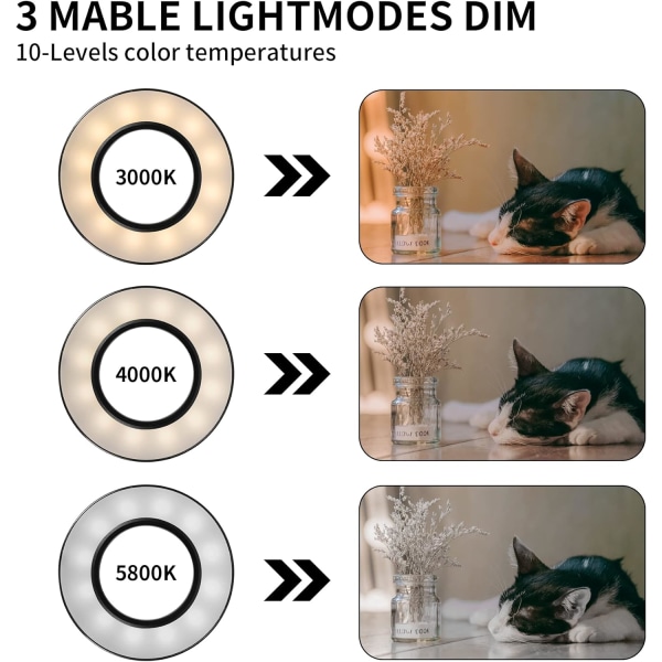 Bogklips Læselampe, 5W 48 LED Klipslampe, Dæmpbar Klipslampe