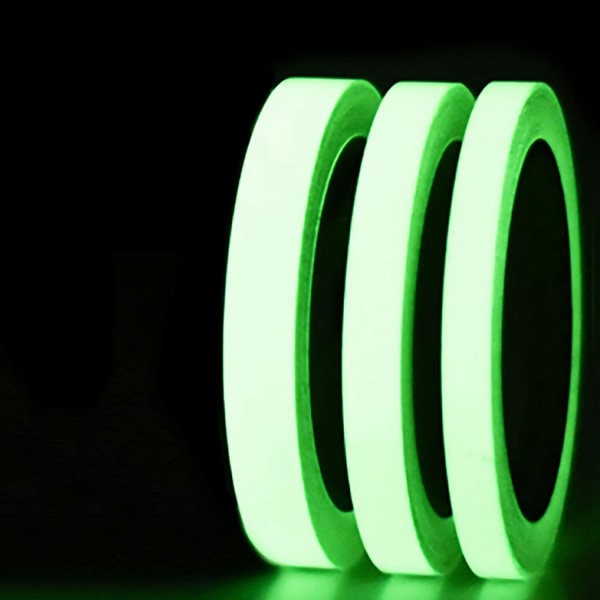 Fluorescerande tejp - 10 mm x 10 m - Självlysande reflekterande tejp