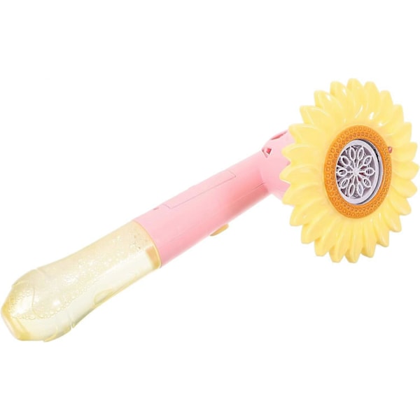 Solros Bubbelmaskin Batteridriven Bubbelmaskin Jätte Bubbelstav Automatisk Bubbelmaskin Bubblor för 1-3 Plastleksak Rosa Gåva Bubbelstav