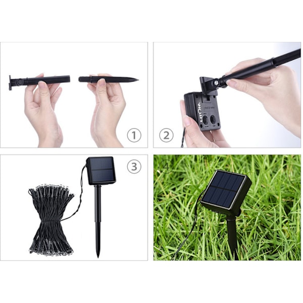 *Transparent Udendørs LED Solar Boblebold String Lys Rund Perle*