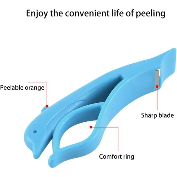 blå Delfin Apelsinskalare Creative Multifunktionell Skalare Plast