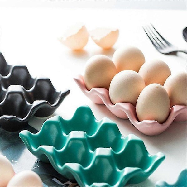 Kjøkkenutstyr Eggebrett Eggeholder Husholdnings Keramisk Servise Utstyr Eggebrett Eggebrett Rosa