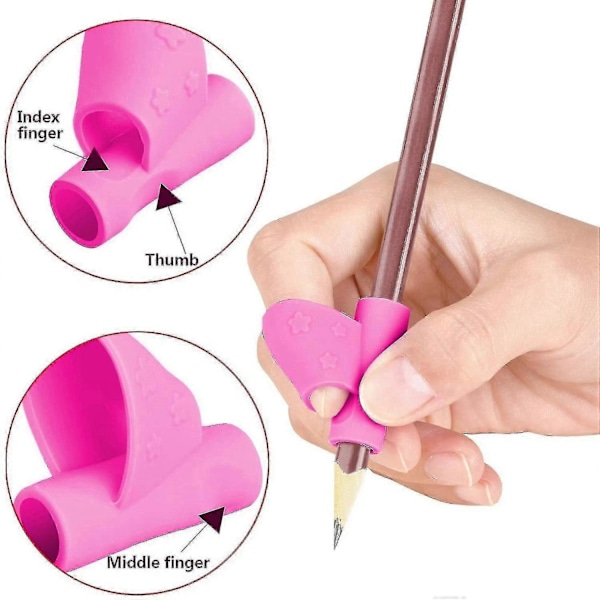 3 stk. Børne Skriveblyant Pen Holder Børn Læring Øve Silikone Pen Hjælpegreb Korrekt Posture