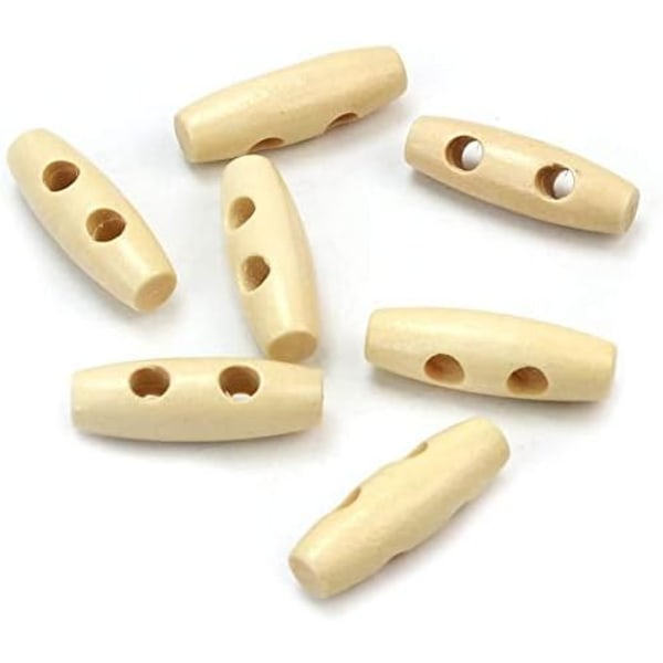 Treknapper i olivenform, treknapper til frakk, 50 stk, 3 cm