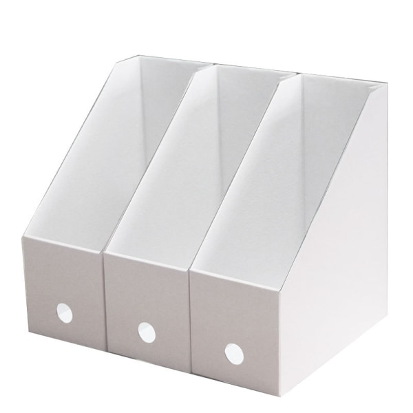 #Pakke med 3 A4 Dokumentmapper Solid Papp Hvit#