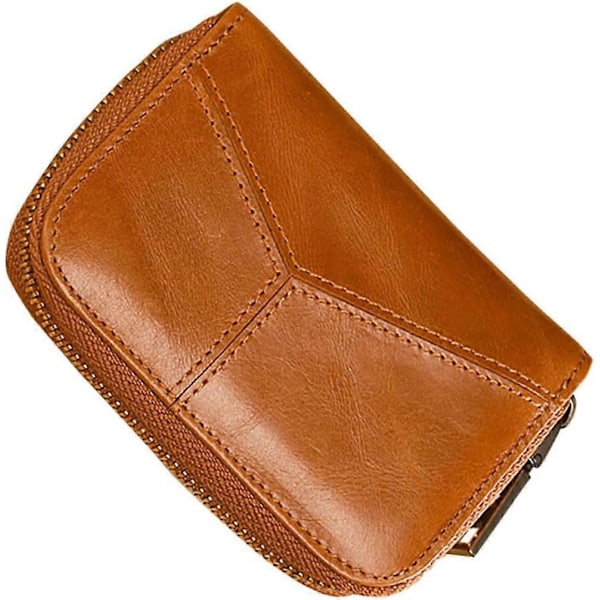 1kpl Organ Card Holder Vetoketjullinen Kolikkokukkaro Etutasku Lompakko Nahkainen Kolikkopussi Luottokortti Ohut Lompakko Matkalompakot