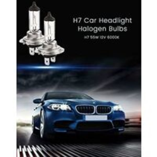 10 stk. 12V H7 55W LED Halogen Pærer Holdbare Varmt Hvid Pære Til Bil