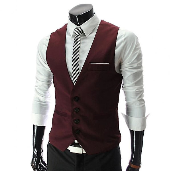 Kostymväst Herr Businessväst Casual Väst Formell Kostym Gilet Slim Formell Stil Väst Kläder Businessväst Arbetskläder