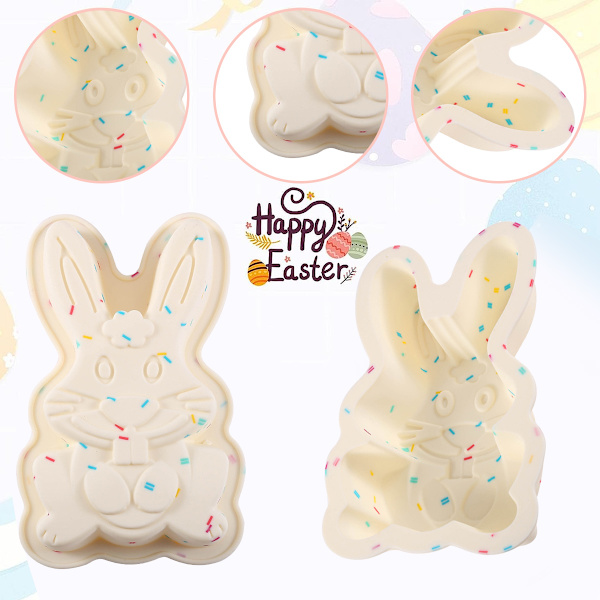 Egg Pan Molds, Easter Silicone Egg Chocolate Mold 2-pack Large Delicate Egg Molds 7 Inch Cake Molds Easter Molds Silicone Chocolate