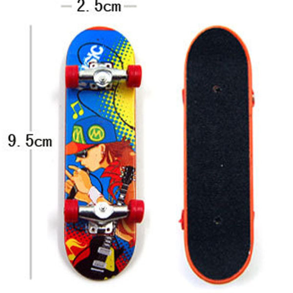 10 Finger Mini Skateboard (tilfeldig blomsterfarge) Finger Skat for barn